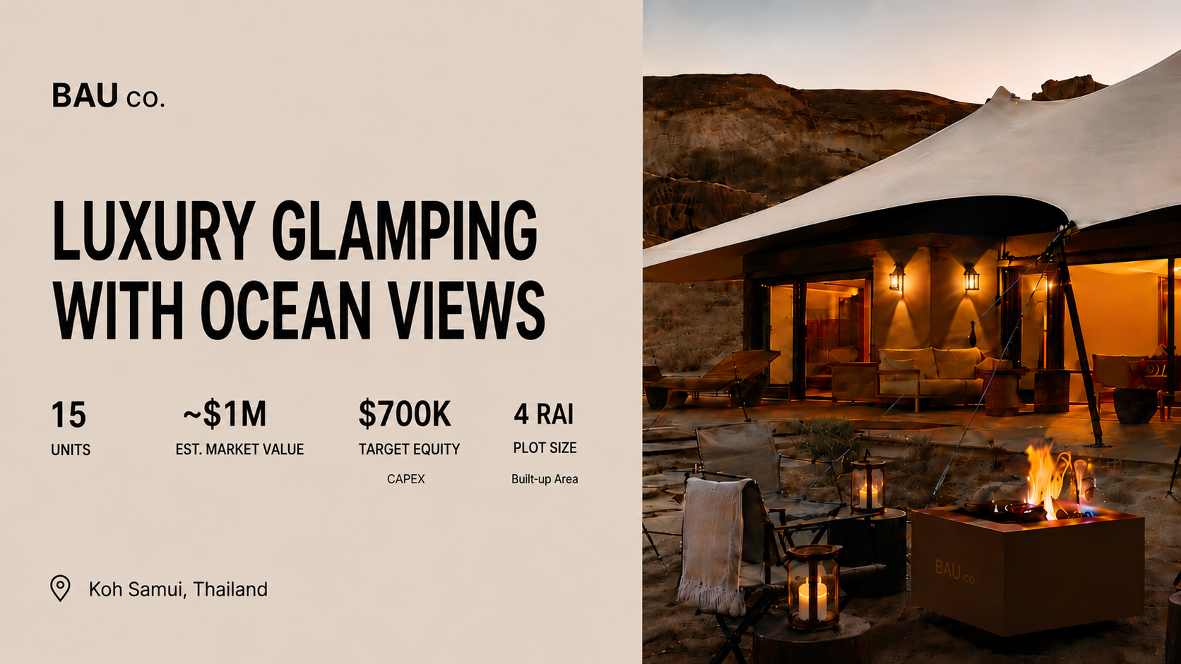 Luxury glamping